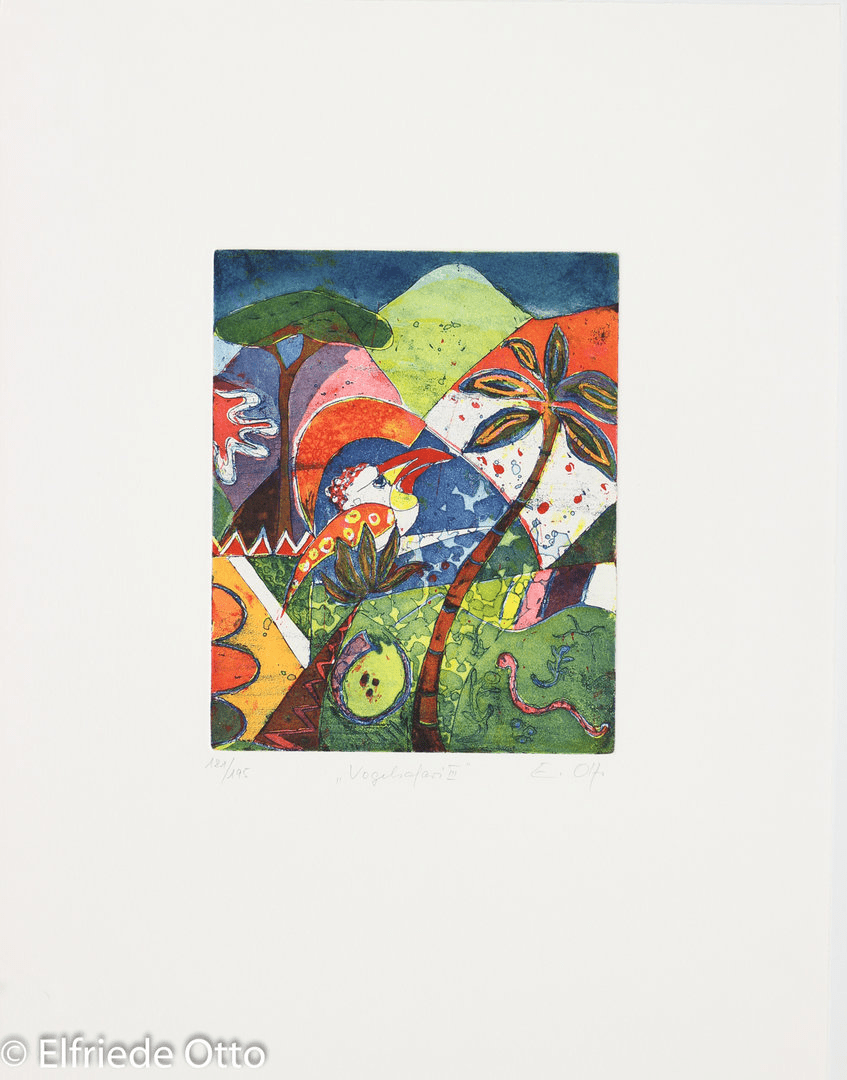 Elfriede Otto – Vogelsafari III - Kunsthandlung Langheinz