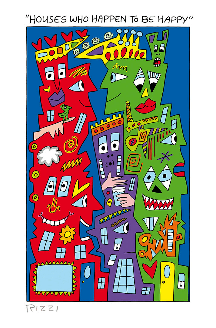 James Rizzi – Houses Who Happen To Be Happy - Kunsthandlung Langheinz