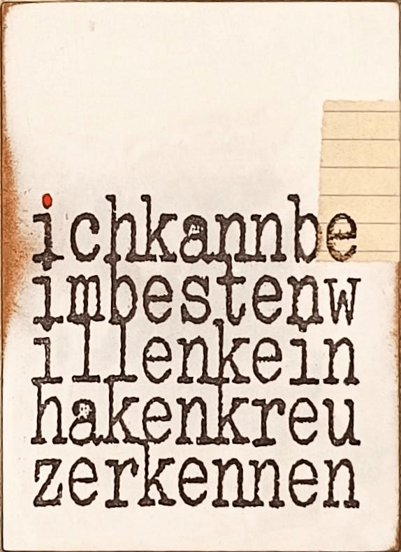 Jan M. Petersen – ich kann beim besten willen kein hakenkreuz erkennen - Kunsthandlung Langheinz