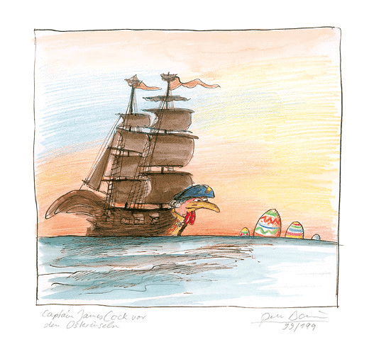 Peter Bauer - Captain James Cock - Die Osterinseln - Kunsthandlung Langheinz