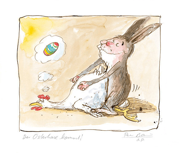 Peter Bauer – Der Osterhase kommt - Kunsthandlung Langheinz