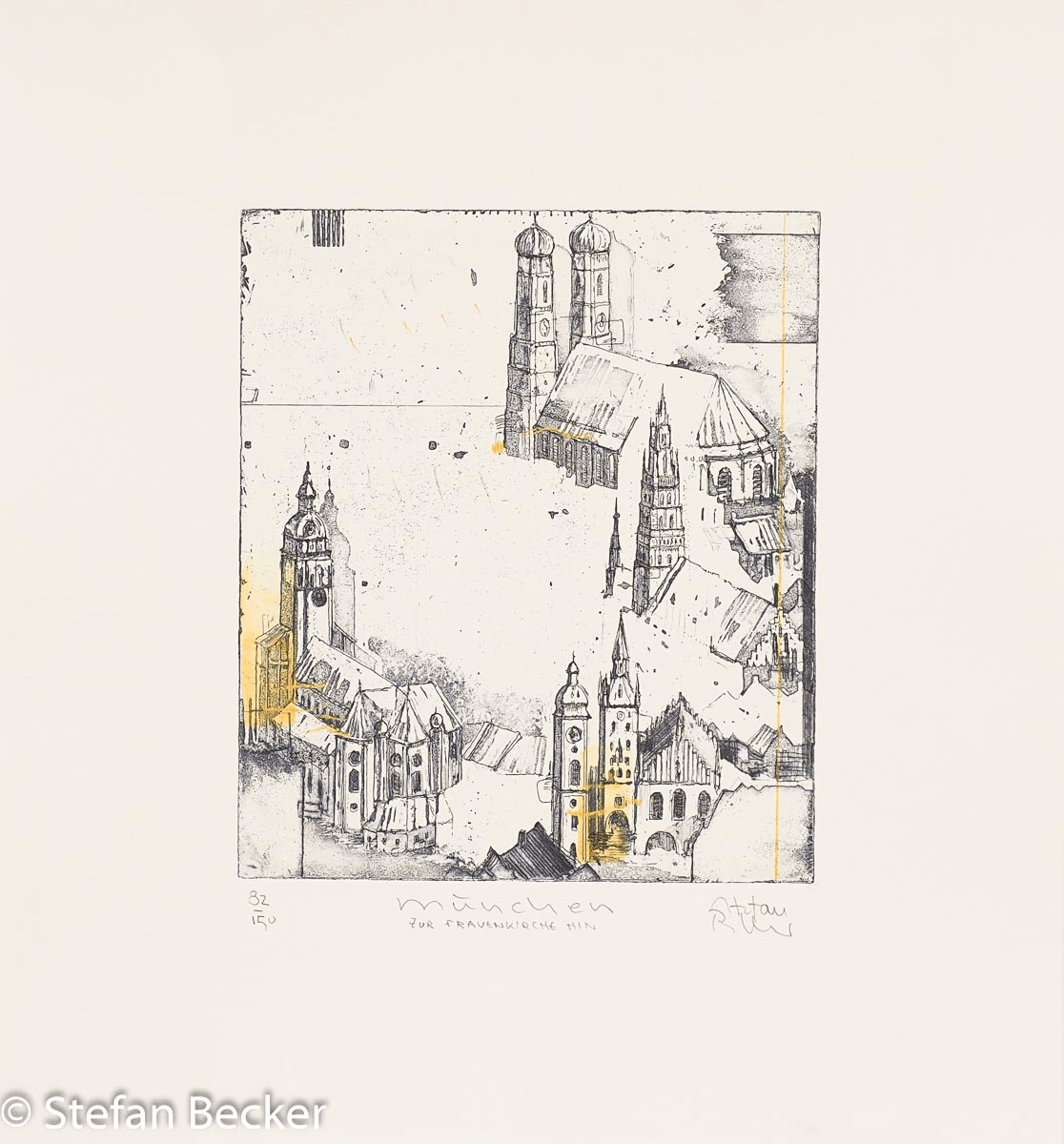 Stefan Becker – München zur Frauenkirche hin - Kunsthandlung Langheinz