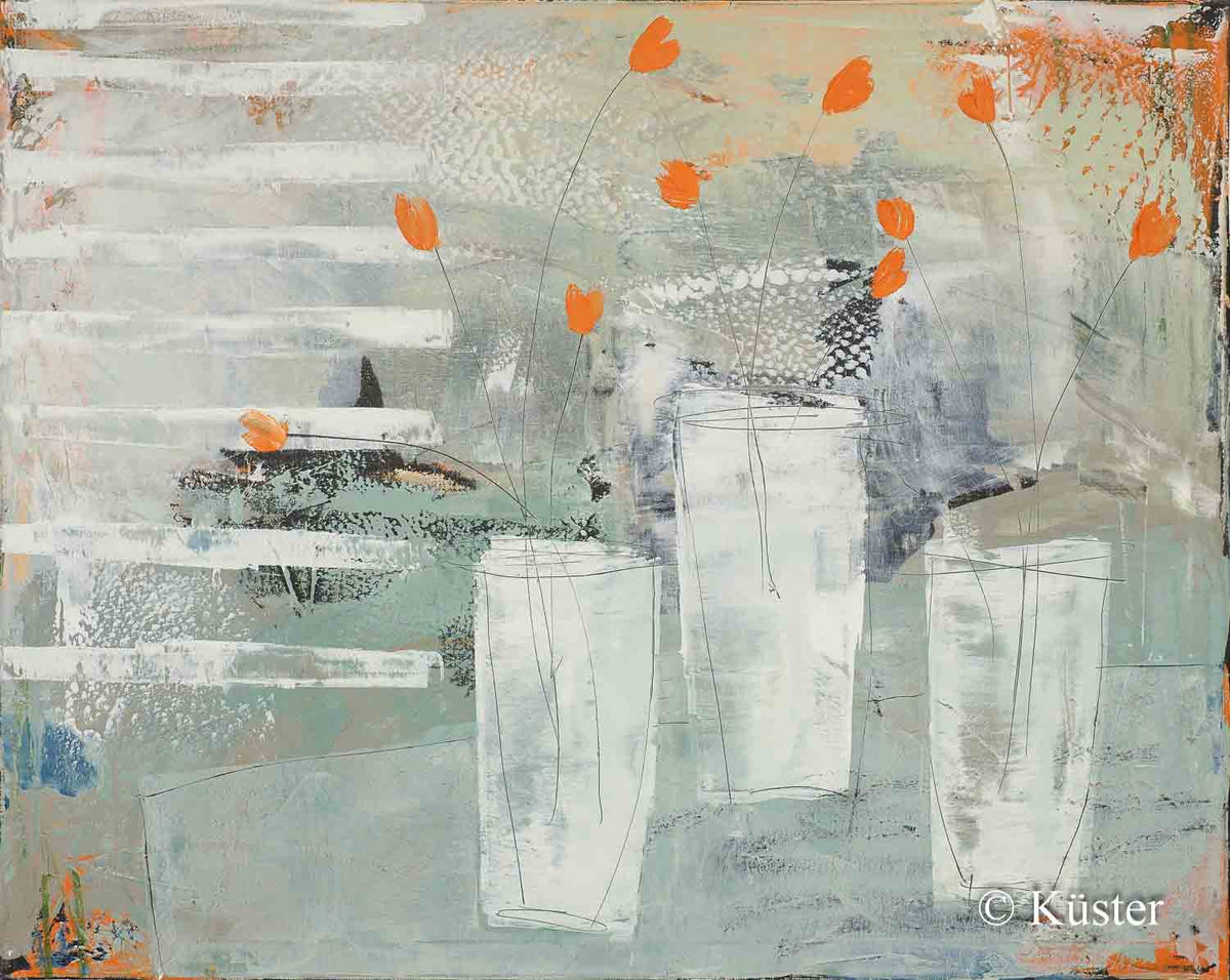 Claudia Küster – Blumen Orange (#7429) - Kunsthandlung Langheinz